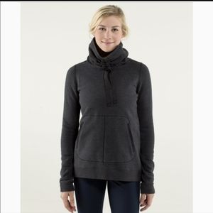 Lululemon Avenue Pullover Heathered Black / Black